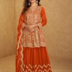 Embroidered Partywear Peplum Set
