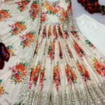 Ivory floral beauty Anarkali