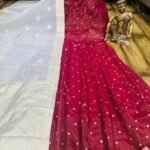Plus size shimmer Anarkali