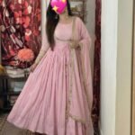 Pinky pink Anarkali