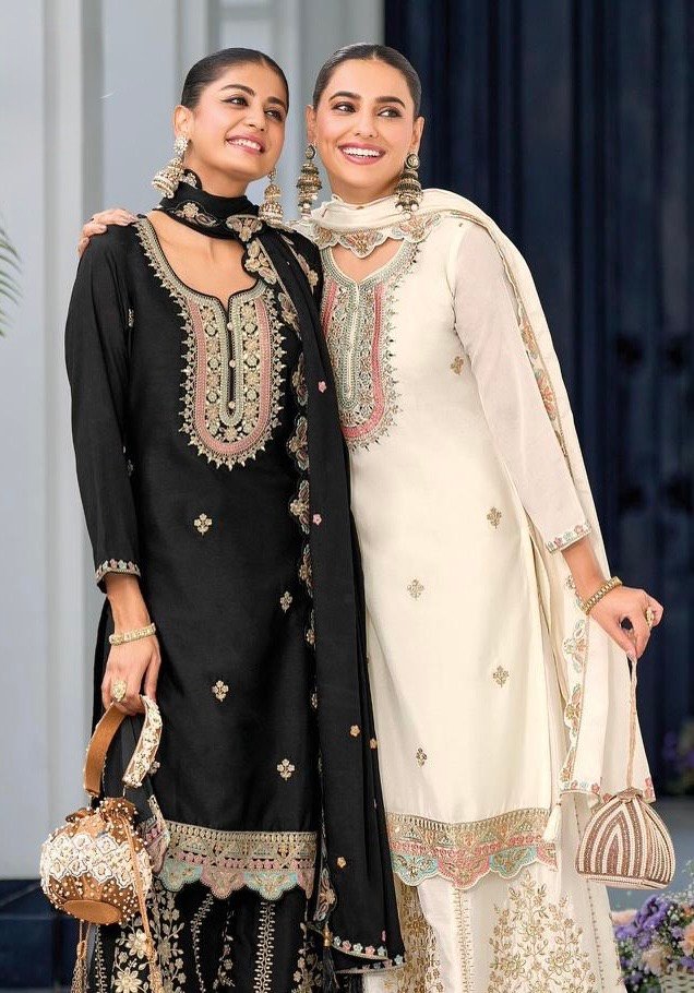 Plus Size white and black shararah - Image 5