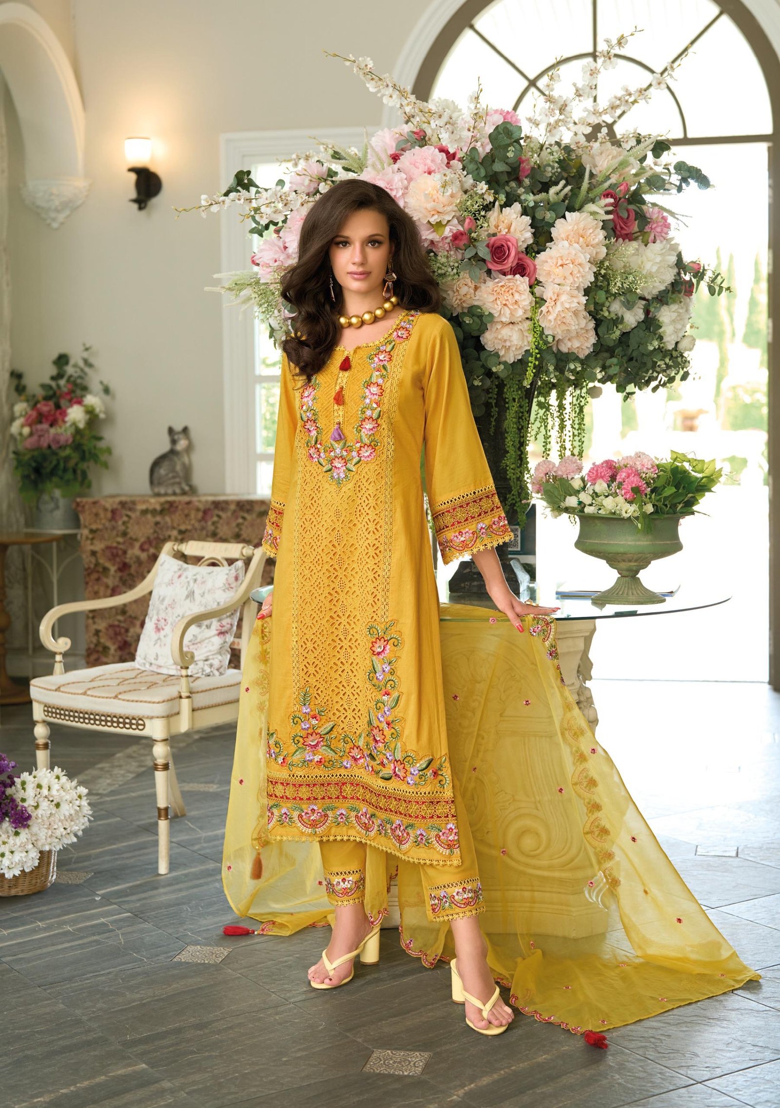 Shiffli Cotton Suit - Image 3