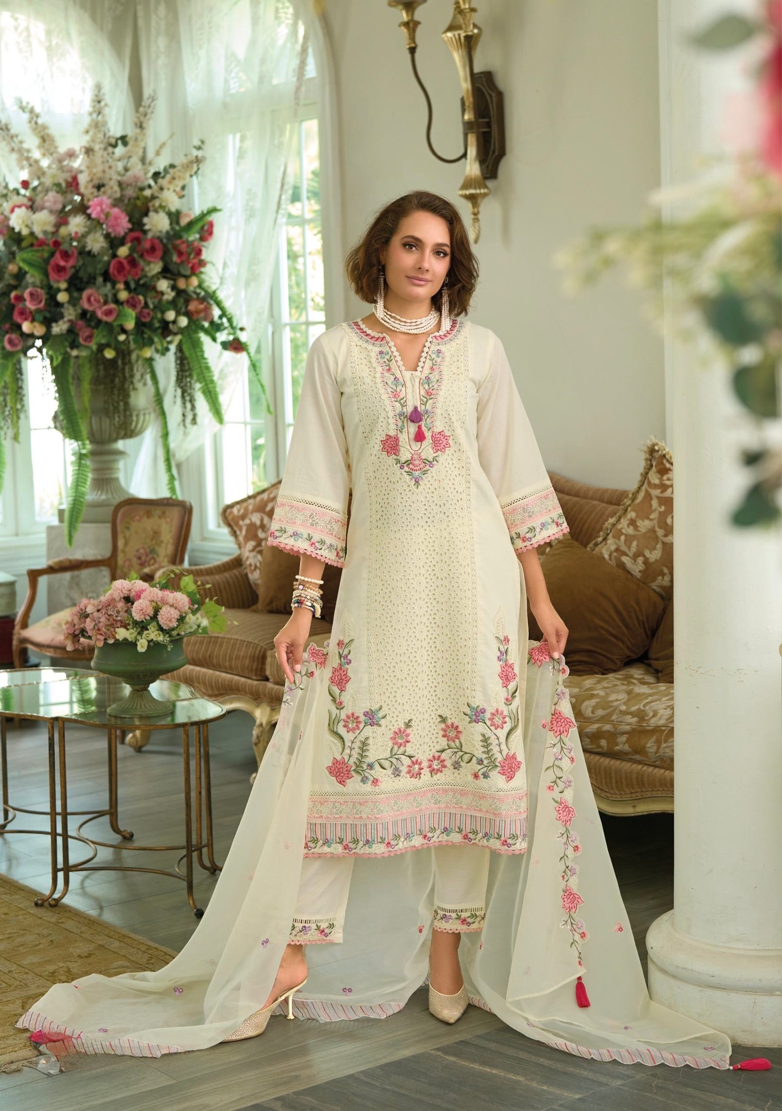Shiffli Cotton Suit - Image 6